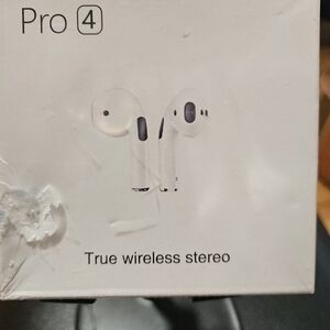 Pro 4 White True Wireless Stereo Earbuds